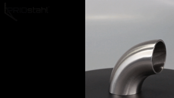 Auspuff Schweissbogen aus Edelstahl 90 Grad mit 54 mm Durchmesser