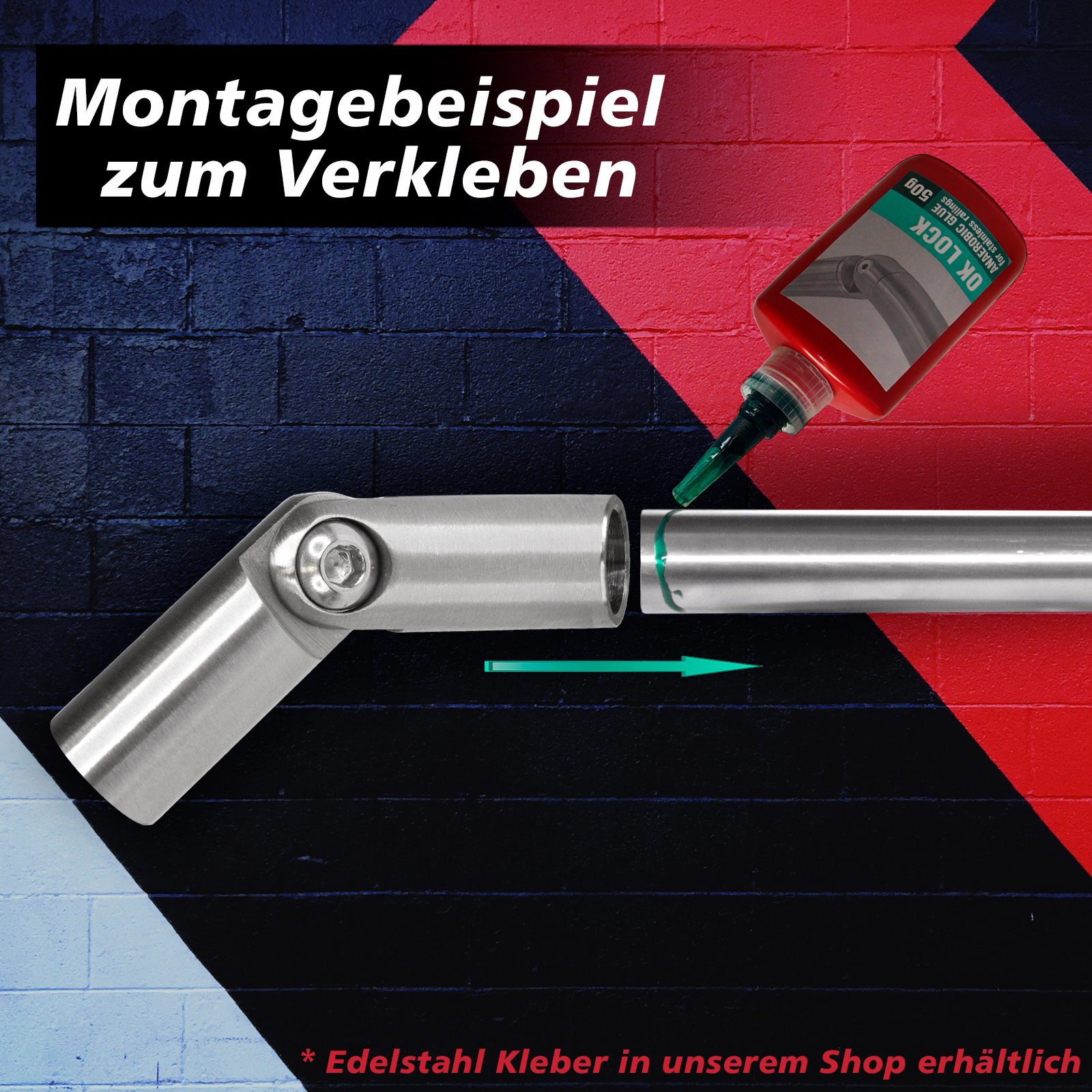 Edelstahl Geländer Querstabhalter Verbinder Kappen Winkel V2A für 12mm  Querstäbe